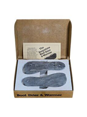 The Soapstone Boot Drier & Warmer Durable Natural Stone boot drier Box Set